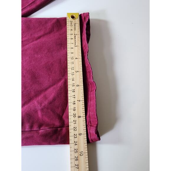 VOLCOM Burgundy Low-Rise Cotton Flare Skater Street Jeans Pants SZ 9 - Picture 8 of 11